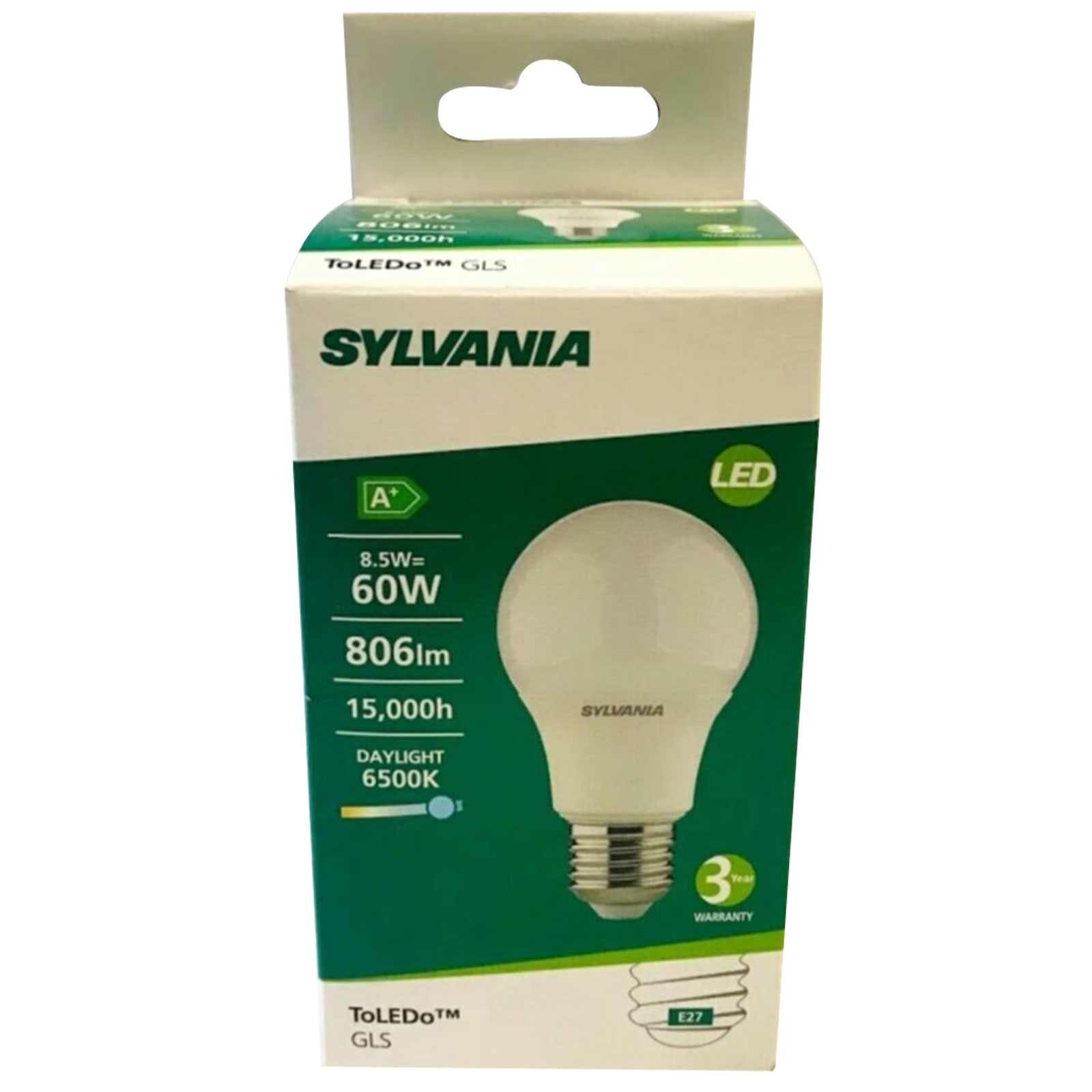 Sylvania%20LED%20Ampul%20E-27%20Normal%20Duy%208,5W-60%20W%20Beyaz%20Renk%206500K%20Beyaz